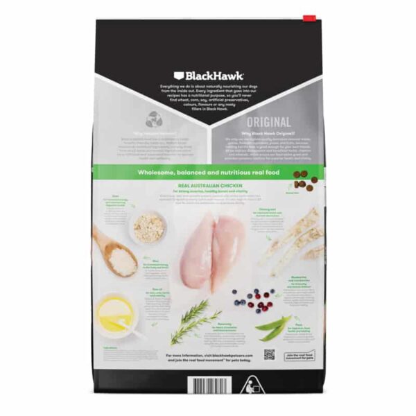 black hawk dog food large breed adult chicken and rice – 20kg
