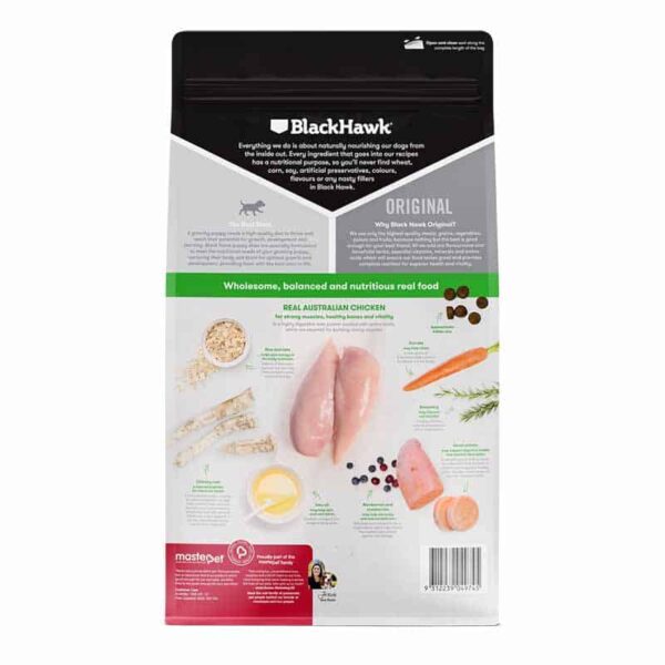 black hawk dog food puppy medium breed – chicken and rice 03kg