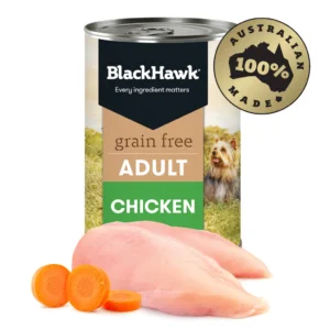 black hawk adult grain free chicken wet dog food