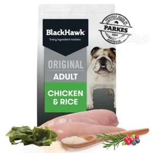 black hawk dog food adult chicken and rice – 3kg